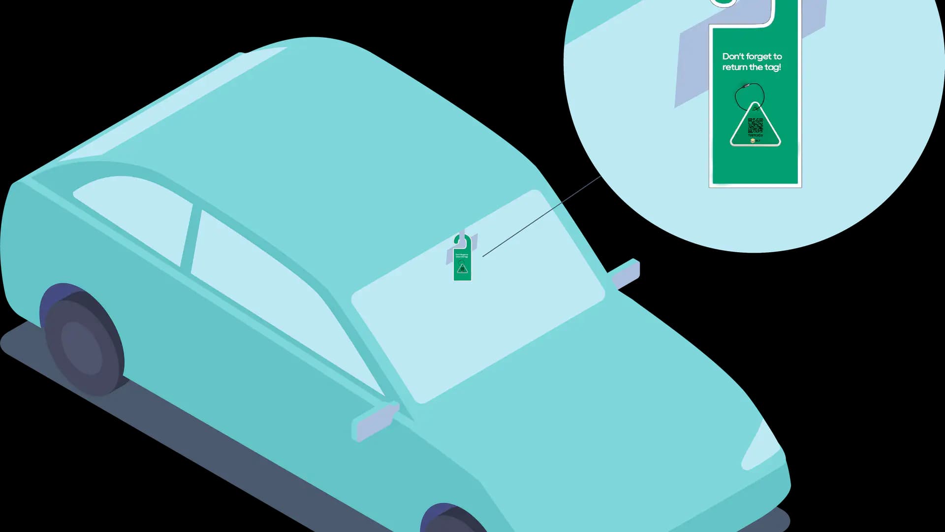 Triangle Card in car